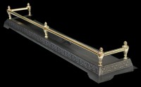 Victorian Cast Iron & Brass Rail Fender