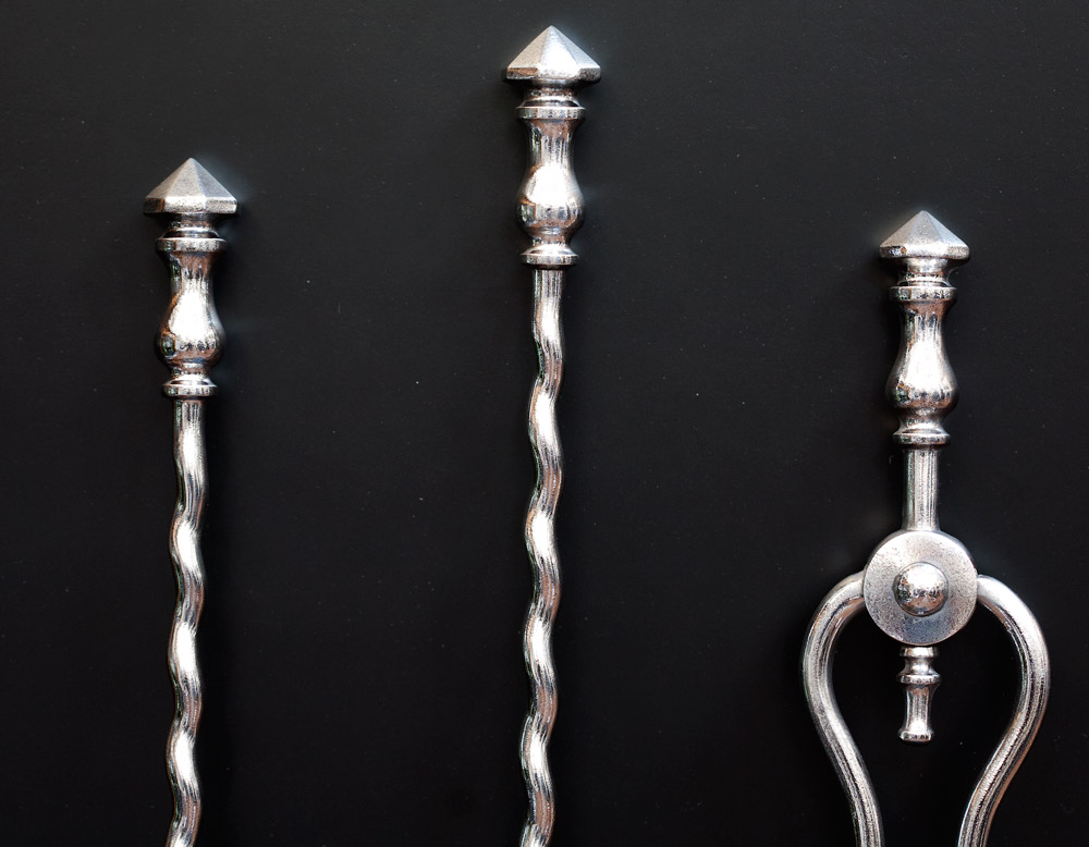 Polished Steel fire irons Beautiful fireplaces