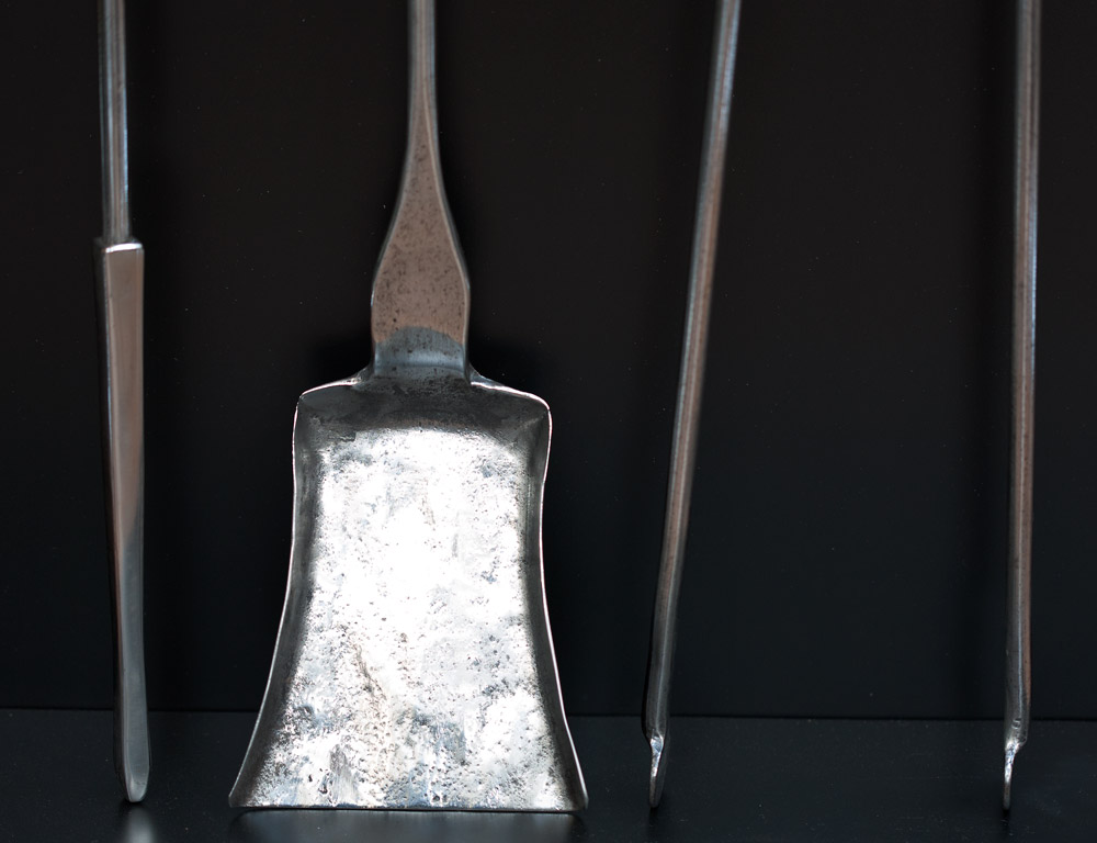 Arts and crafts fire irons hand crafted