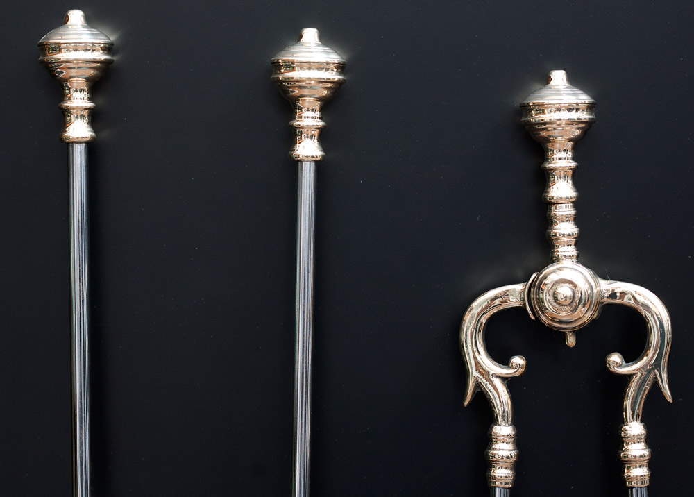 Steel and brass fire irons Quality fireplaces