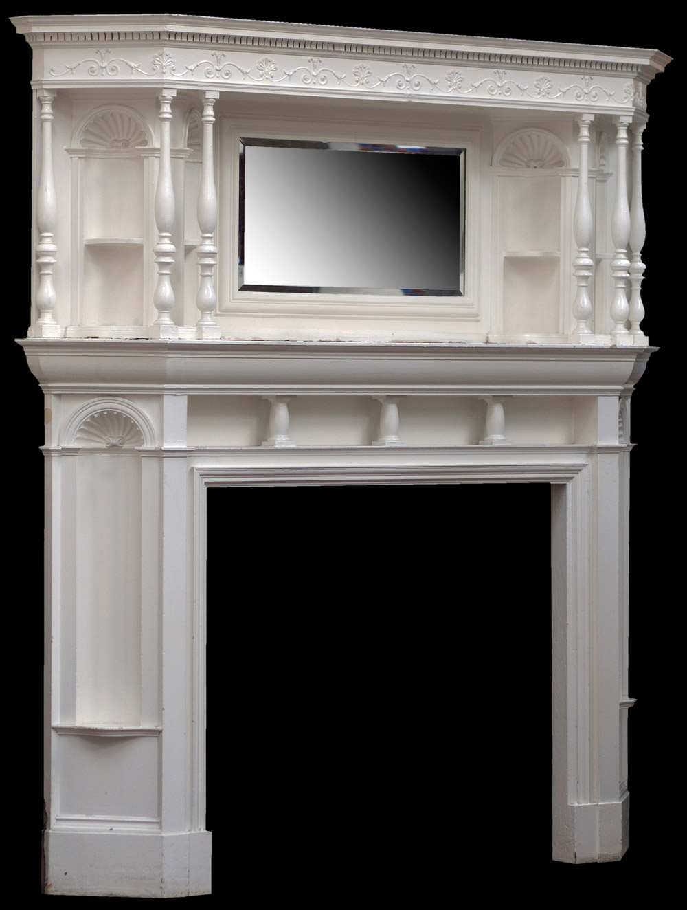 Painted wooden fireplace beautiful fires