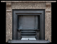 Antique Marble Fireplace With Cobbles