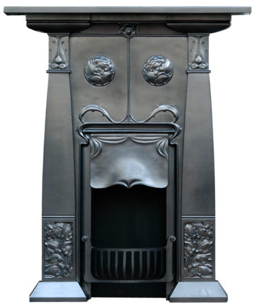 fireplace with stool grate